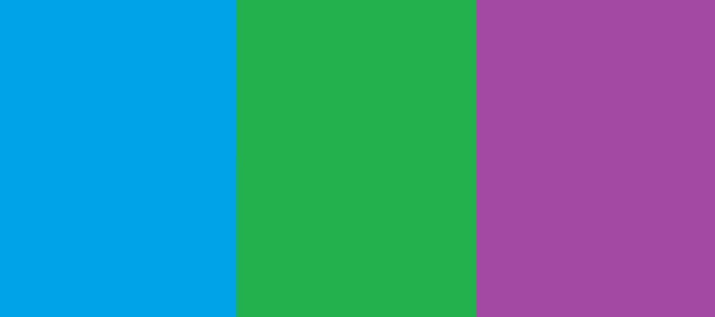 cool color palette with blue green and purple colors